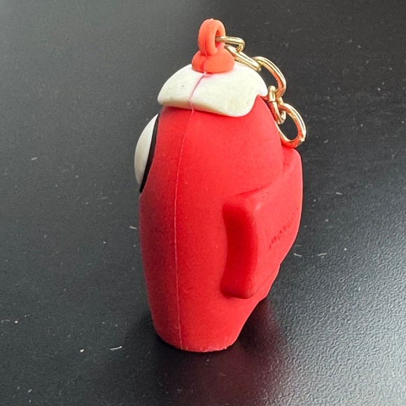 Monofine Among‎ Us Keychain 2" Red Crewmate Rubber Charm Epic Games Gaming Swag - Picture 3 of 5